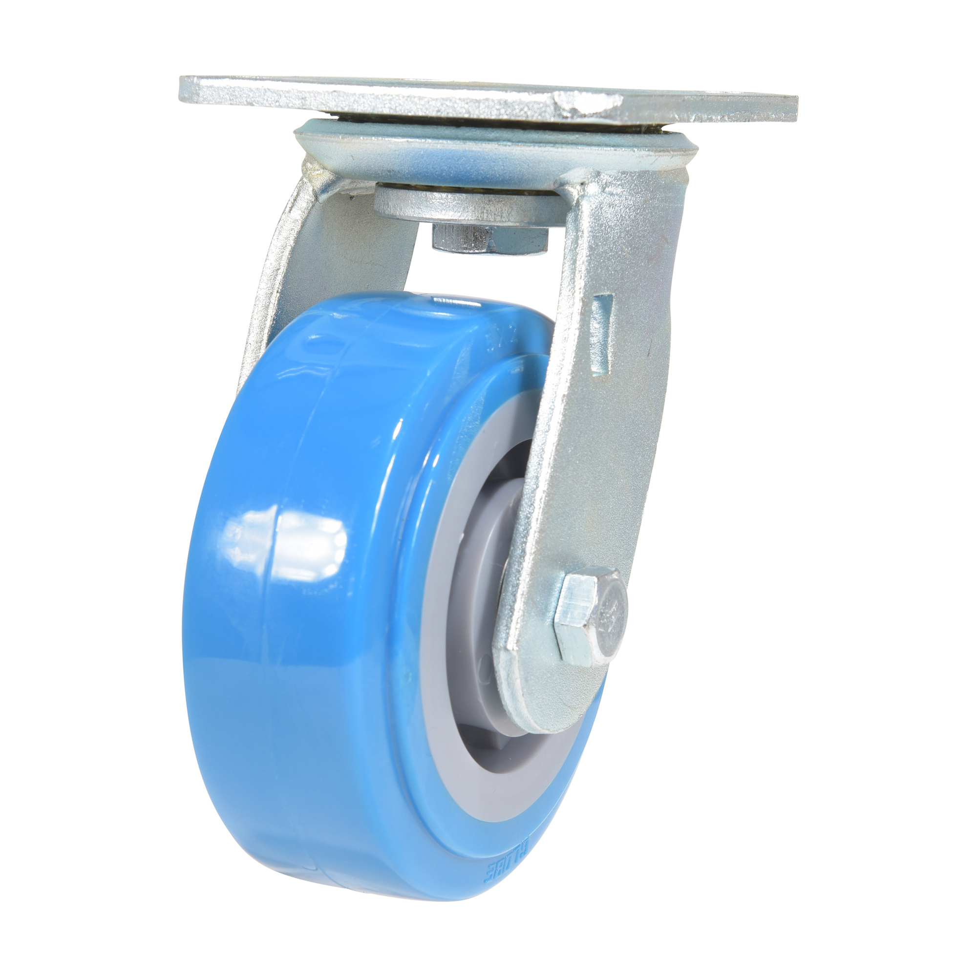 Vestil Polyurethane Swivel Caster - 5in. x 2in., 771-Lb. Capacity, Blue, Non-Marking, Model# CST-KB-5X2PUP-S